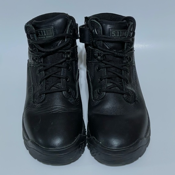 5.11 ATAC 6" Side Zip Black Boots Womens 5 Work Boot Leather Police EMS Security - Picture 2 of 9